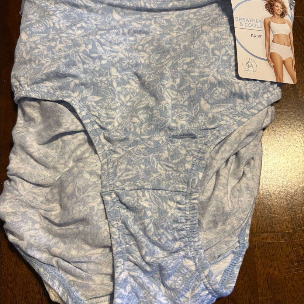 Jockey blue floral Breathes & Cools Panties, set of 3 briefs